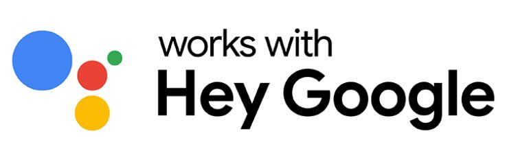 Google Home works with Google Assistant logo